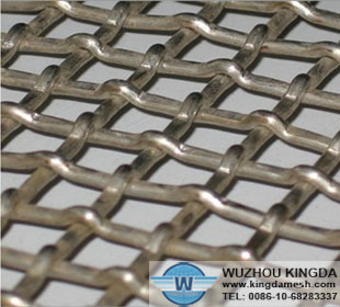 Galvanized crimped wire mesh panel