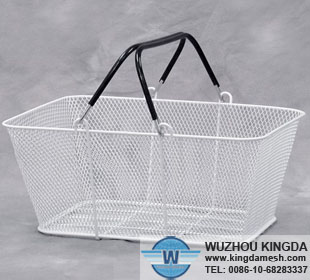 Wire mesh shopping basket