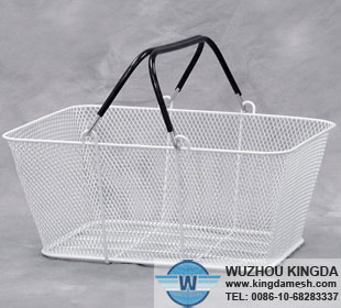 Wire mesh shopping basket
