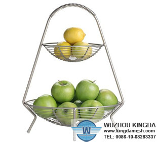 Wire fruit basket tiered