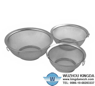 Stainless steel woven filter colander