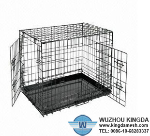 Metal foldable pet cage