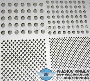 Holes perforated metal sheet