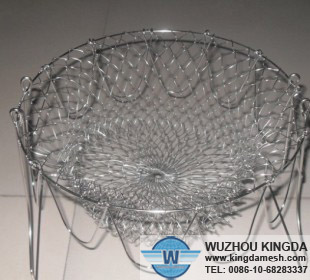 Foldable Stainless mesh basket
