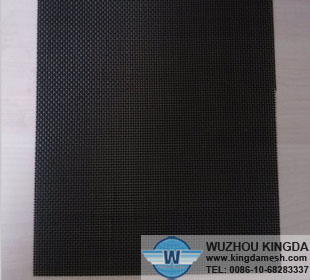 Black bulletproof stainless security window screen