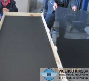 Black coated stainless window screen