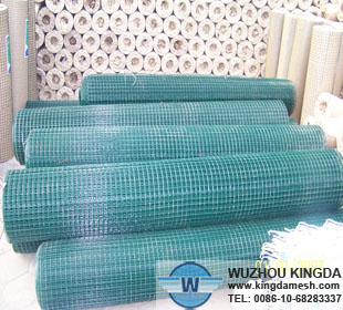 Green welded wire mesh roll