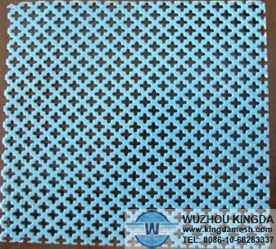 Powder coating perforated metal mesh