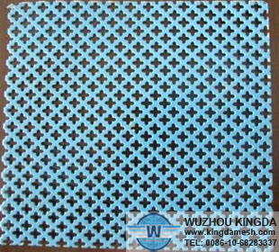 Powder coating perforated metal mesh