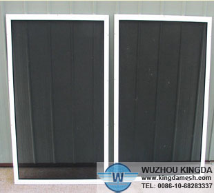 Powder coated steel safe window screen