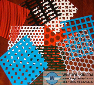 Decorative perforated sheet metal panels