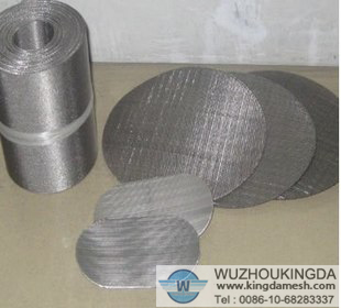 Plain weave stainless steel filter cloth