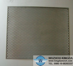 Metal plate with holes