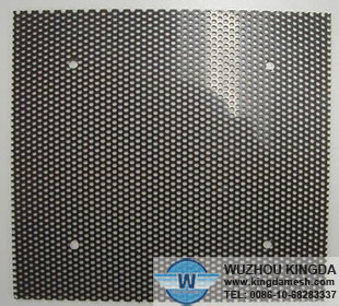 Perforated steel grills for speakers