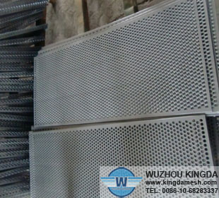 Powder coating perforated steel