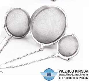 Wire mesh round tea strainer