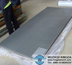 Stainless steel sheet with holes