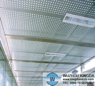 Perforated aluminum railing