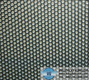Perforated mesh security screen