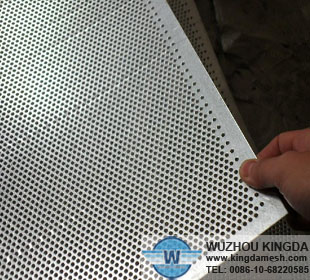 Stainless steel sheets with holes