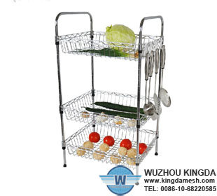 Wire basket shelving