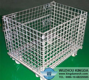 Metal industrial baskets with wheels