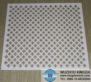 White perforated metal