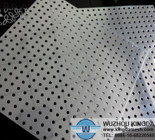 Stainless sheet with holes