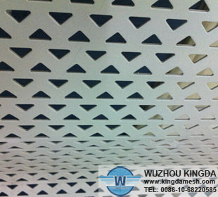 Perforated metal with triangular holes