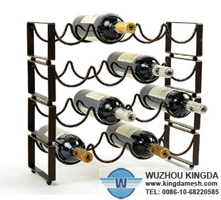 Steel mesh wine racks