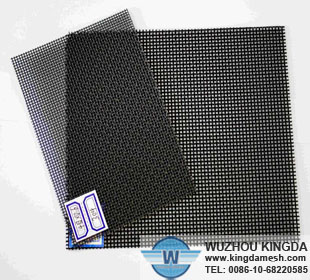 Black coated steel screen