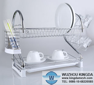 Chrome finish dish rack