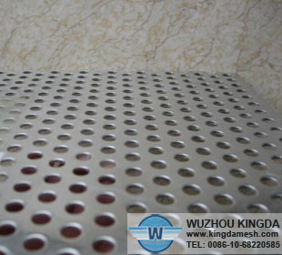 Stainless steel plate with holes