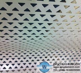 Perforated metal screens triangular holes