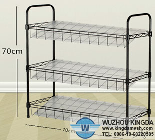 Mesh shoe rack