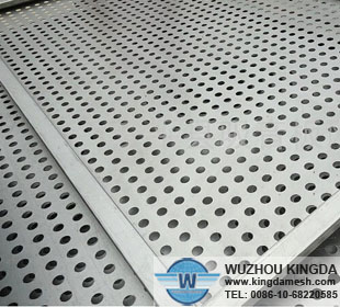 Steel plate with holes