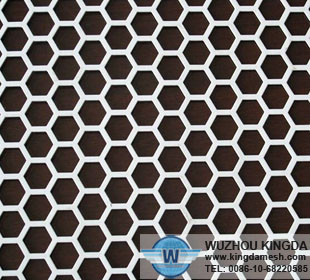 Hexagon perforated metal sheet