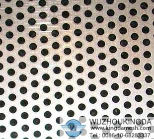 Perforated stainless steel sheet