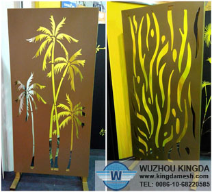 Decorative metal screen panels