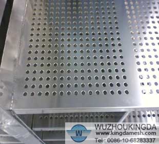 3/8 inch hole dia. Stainless steel perforated mesh