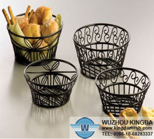 Restaurant bread baskets metal
