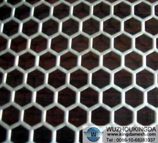 Hexagonal perforated metal sheet