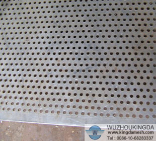 Perforated stainless steel sheet