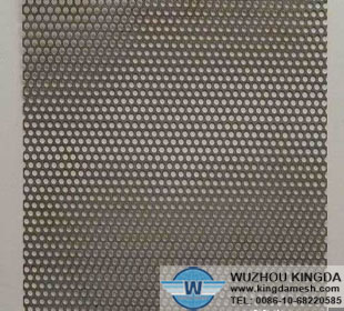 Perforated metal screen door mesh