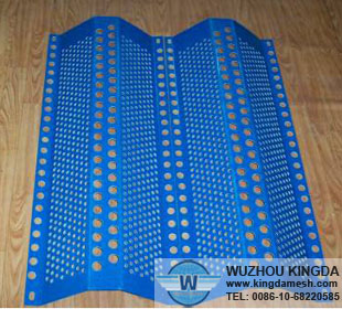 Wind break panel perforated