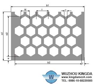 Hexagonal perforated aluminum sheet