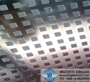 Square hole perforated stainless steel sheet