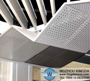 Perforated sheet metal screen decorative