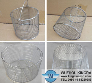 Round stainless steel wire mesh baskets