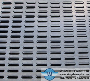 Perforated slotted stainless steel panel